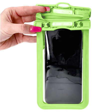 Etui wodoszczelne Bizon Case Hydrowrap, 2 sztuki, zielone