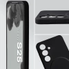 Silikonowe etui z pierścieniem magnetycznym Bizon Soft Case Magnetic do Galaxy S25, czarne