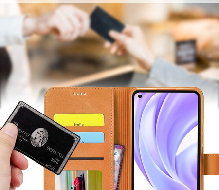 Etui Bizon Case Wallet do Xiaomi Mi 11, jasnobrązowe