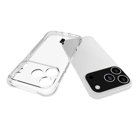 Elastyczne etui + 2x szkło hartowane Bizon Case Clear Pack do iPhone 17 Pro