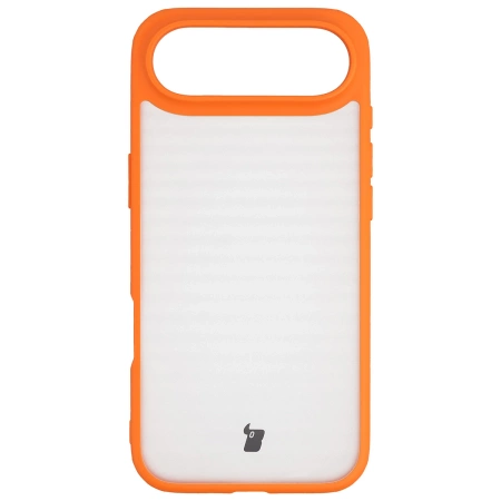 Etui Bizon Case Angelo do iPhone Air, półprzezroczyste z pomarańczową ramką