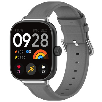 Pasek Bizon Strap Watch Casual do Xiaomi Redmi Watch 4/Xiaomi Band 8 Pro, szary