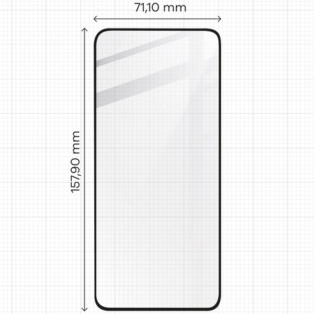 Szkło hartowane Bizon Glass Edge 2 do Oppo Reno12 F 4G/5G/FS, czarna ramka