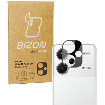 Szkło na aparat Bizon Glass Lens do Xiaomi Redmi Note 13 Pro Plus 5G, 2 sztuki