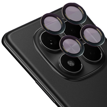 Szkło na aparat Bizon Glass Snap Lens do Xiaomi Redmi Note 14 Pro 4G, 1 zestaw, czarna ramka