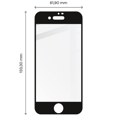 Szkło hartowane Bizon Glass Edge do iPhone SE 2022/2020/ 8/ 7, czarne