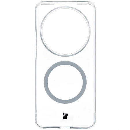 Etui z pierścieniem magnetycznym Bizon Case CrystalO do Xiaomi 15 Ultra, przezroczyste