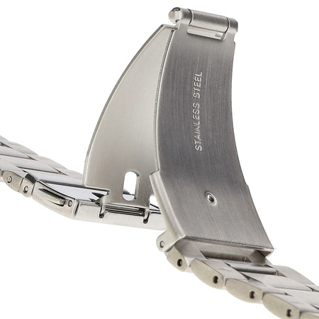 Pasek ze stali nierdzewnej Bizon Strap Watch Aura do Google Pixel Watch 4 / 3 / 2 / 1 41 mm, srebrny