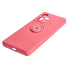 Etui Bizon Case Silicone Ring Sq do Xiaomi Redmi Note 12 Pro Plus 5G, brudny róż