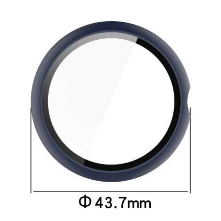 Etui ze szkłem do zegarka Bizon Case+Glass Watch do Google Pixel Watch 4 41 mm, matowe granatowe