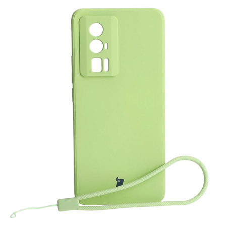 Etui Bizon Case Silicone Sq do Xiaomi Poco F5 Pro, jasnozielone