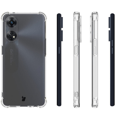 Etui + 2x szkło Bizon Case Clear Pack do Reno 8T 4G, przezroczyste