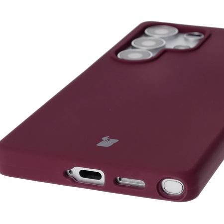 Silikonowe etui Bizon Soft Case do Galaxy S25 Ultra, ciemnofioletowe