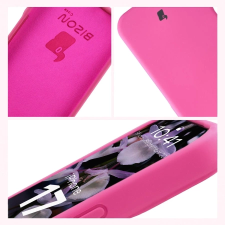 Silikonowe etui Bizon Soft Case do iPhone 17, fuksja