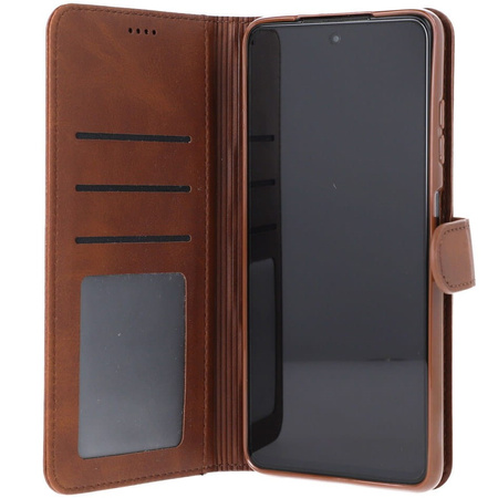 Etui Bizon Case Wallet do Xiaomi Poco X3 / NFC / Pro, brązowe