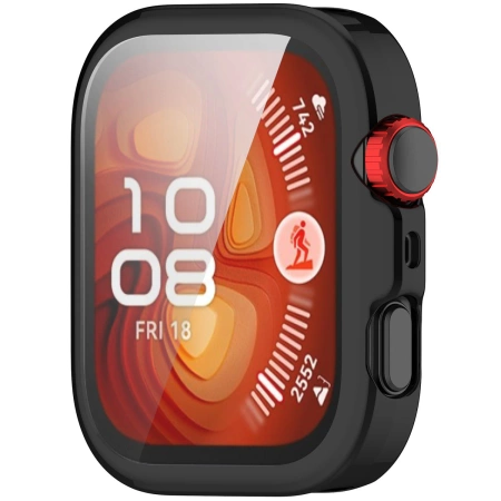 Etui z osłoną ekranu Bizon Case Watch Felipe do Huawei Watch Fit 4 Pro, czarne