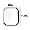 Etui ze szkłem do zegarka Bizon Case+Glass Watch do Apple Watch 11 / 10 42mm, szampańskie