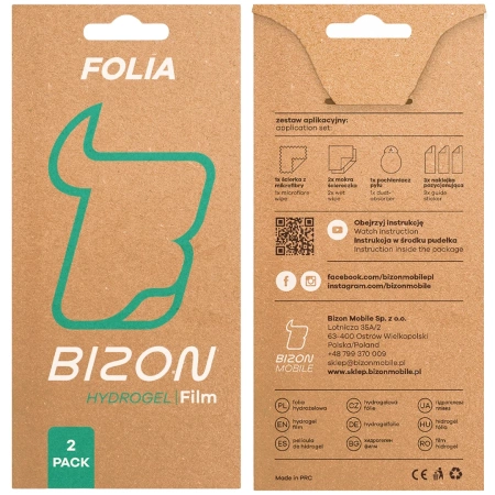 Folia hydrożelowa na tył i przód Bizon Glass Hydrogel Pack do Google Pixel 10 Pro Fold 