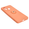 Etui Bizon Case Silicone Ring Sq do Xiaomi Redmi 12C, pomarańczowe