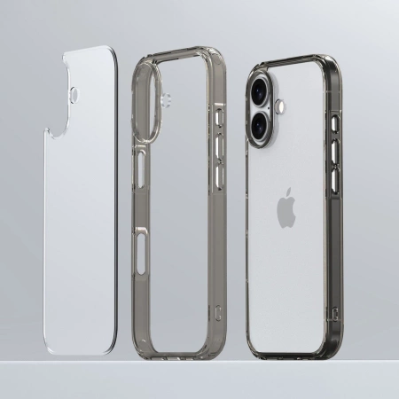 Etui Bizon Case Halo do iPhone 17, przydymione-czarne
