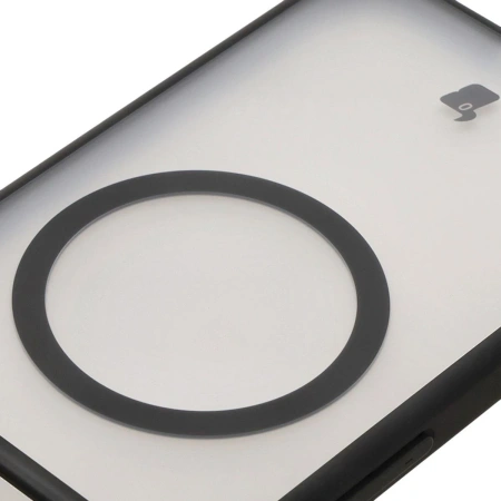 Etui z pierścieniem magnetycznym + szkło hartowane Bizon MatteO Pack do Google Pixel 9a, przydymione-czarne
