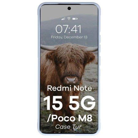 Pancerne etui Bizon Case Tur do Xiaomi Redmi Note 15 5G / POCO M8 5G, jasnoniebieskie