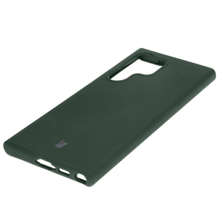 Silikonowe etui Bizon Soft Case do Samsung Galaxy S23 Ultra, ciemnozielone