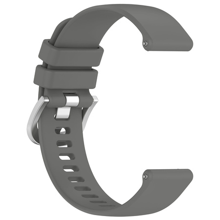 Pasek silikonowy do smartwatcha, Bizon Strap Watch Silicone Pro T, Quick Release 22 mm, szary