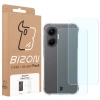 Elastyczne etui + 2x szkło hartowane Bizon Case Clear Pack do Xiaomi POCO F7