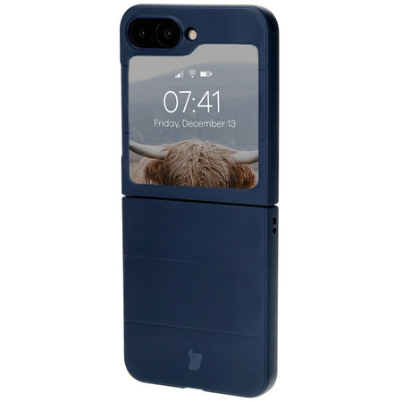 Pancerne etui Bizon Case Tur do Galaxy Z Flip7 FE / Z Flip6, granatowe