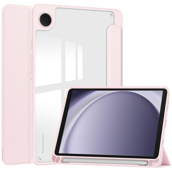 Etui Bizon Case Tab Clear Matt do Samsung Galaxy Tab A9, jasnoróżowe