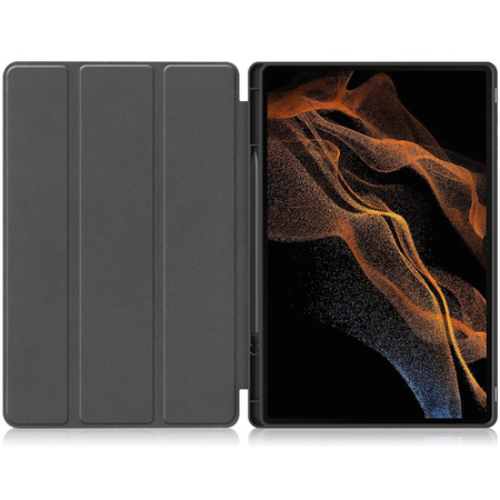 Etui Bizon Case Tab Lizard do Galaxy Tab S10 Ultra / S9 Ultra, granatowe