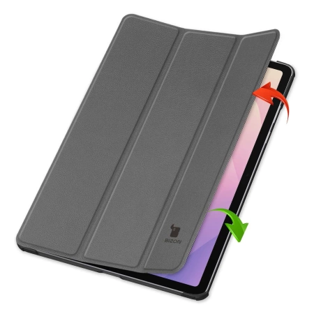 Etui z klapką Bizon Case Tab Croc do Galaxy Tab S11, szare