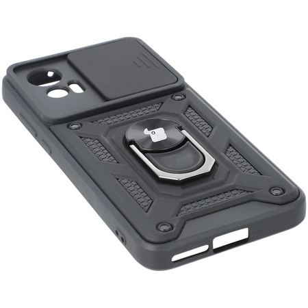 Etui Bizon Case CamShield Ring do Moto Edge 30 Neo, czarne