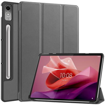 Etui Bizon Case Tab Croc do Lenovo Tab P12 12.7 TB 370, szare