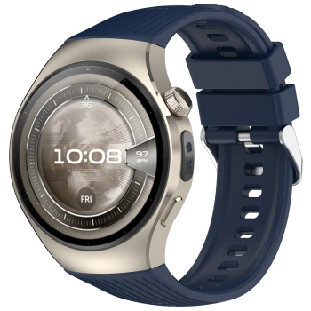 Silikonowy pasek Bizon Strap Watch Silicone T do Huawei Watch 5 46 mm, granatowy