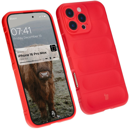 Pancerne etui Bizon Case Tur do iPhone 16 Pro Max, czerwone