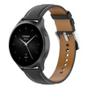 Pasek skórzany do smartwatcha, Bizon Strap Watch Casual, Quick Release 22 mm, czarny