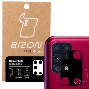 Szkło na aparat Bizon Glass Silk Lens dla Galaxy M31, 2 sztuki