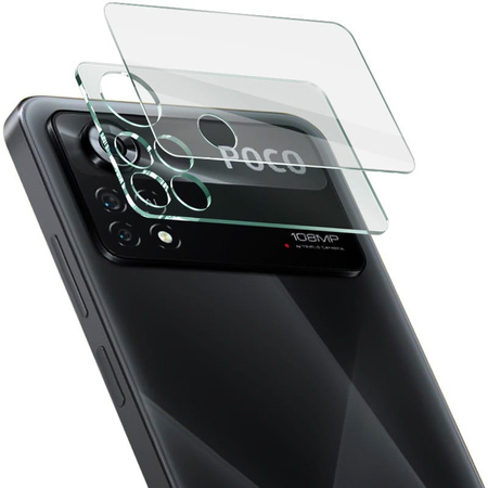 Szkło hartowane Bizon Glass Clear - 3 szt. + obiektyw, Xiaomi Poco X4 Pro 5G