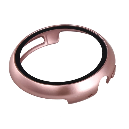 Etui ze szkłem do zegarka Bizon Case+Glass Watch do Google Pixel Watch 4 45 mm, różowozłote