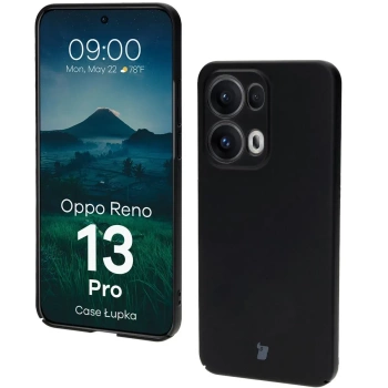 Etui Bizon Case Łupka do Oppo Reno13 Pro, czarne