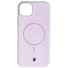Silikonowe etui z pierścieniem magnetycznym Bizon Soft Case Magnetic do iPhone 15 Plus/14 Plus, jasnofioletowe