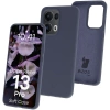 Silikonowe etui Bizon Soft Case do Oppo Reno13 Pro, ciemnoniebieskie