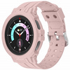 Etui z paskiem Bizon Strap + Case Watch Action Pro do Samsung Galaxy Watch 5 Pro 45 mm, jasnoróżowe