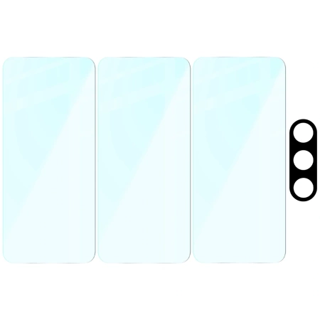 3x Szkło hartowane + szybka na aparat Bizon Glass Clear Pack do OnePlus Nord 5