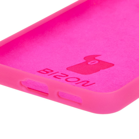 Silikonowe etui Bizon Soft Case do Xiaomi Poco F6, neonowo-różowe