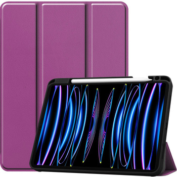 Etui Bizon Case Tab Lizard do iPad Pro 11 2022/2021/2020/2018, ciemnofioletowe