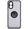 Etui z uchwytem na palec Bizon Case Hybrid Ring do Oppo A38 4G, przydymione z czarną ramką