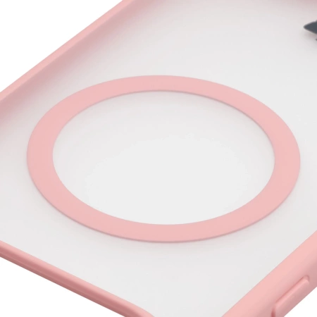 Etui z pierścieniem magnetycznym Bizon Case MatteO do Xiaomi POCO F8 Ultra, przydymione-jasnoróżowe